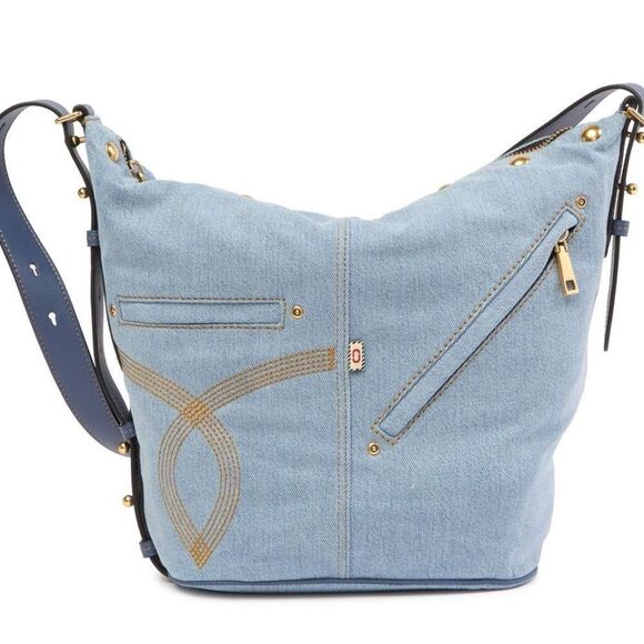 MARC JACOBS The Denim Sling Convertible Handbag - Picture 1 of 16